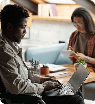 Man in striped shirt