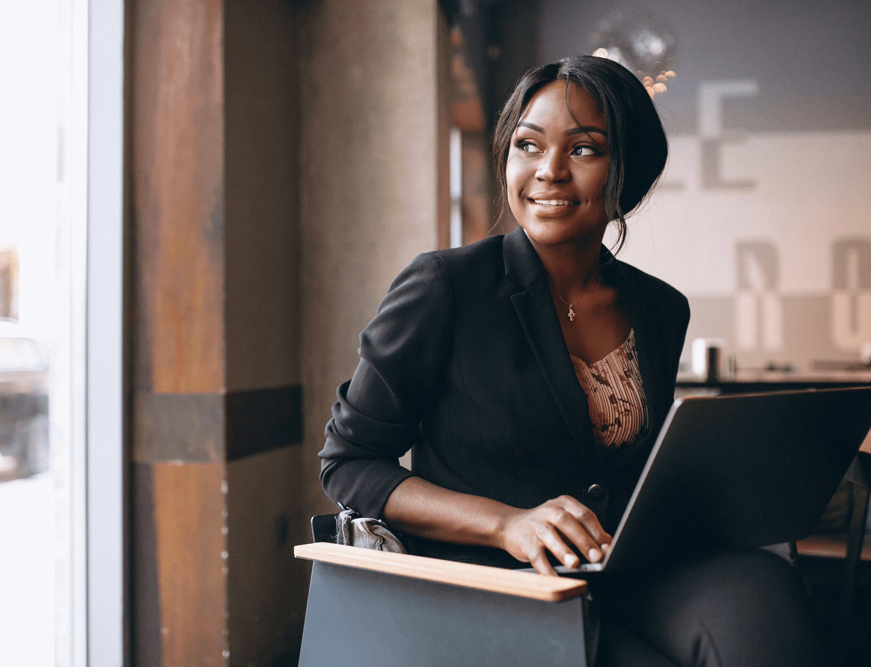 Professional woman with laptop